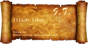 Illich Tibor névjegykártya